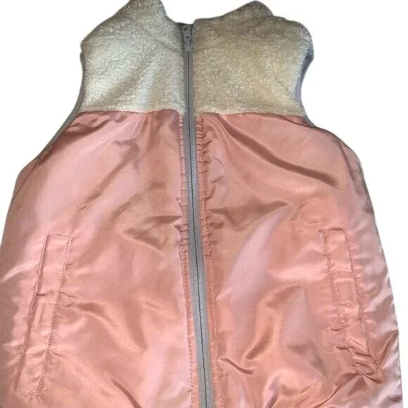 Buffalo David Bitton Reversible Silver & Pink Hooded Vest S - Picture 4 of 4